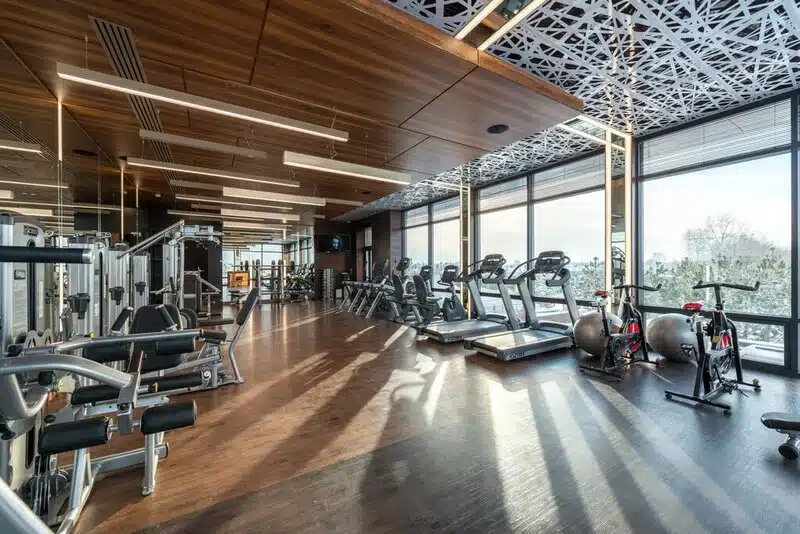 Interior of a professionally cleaned gym