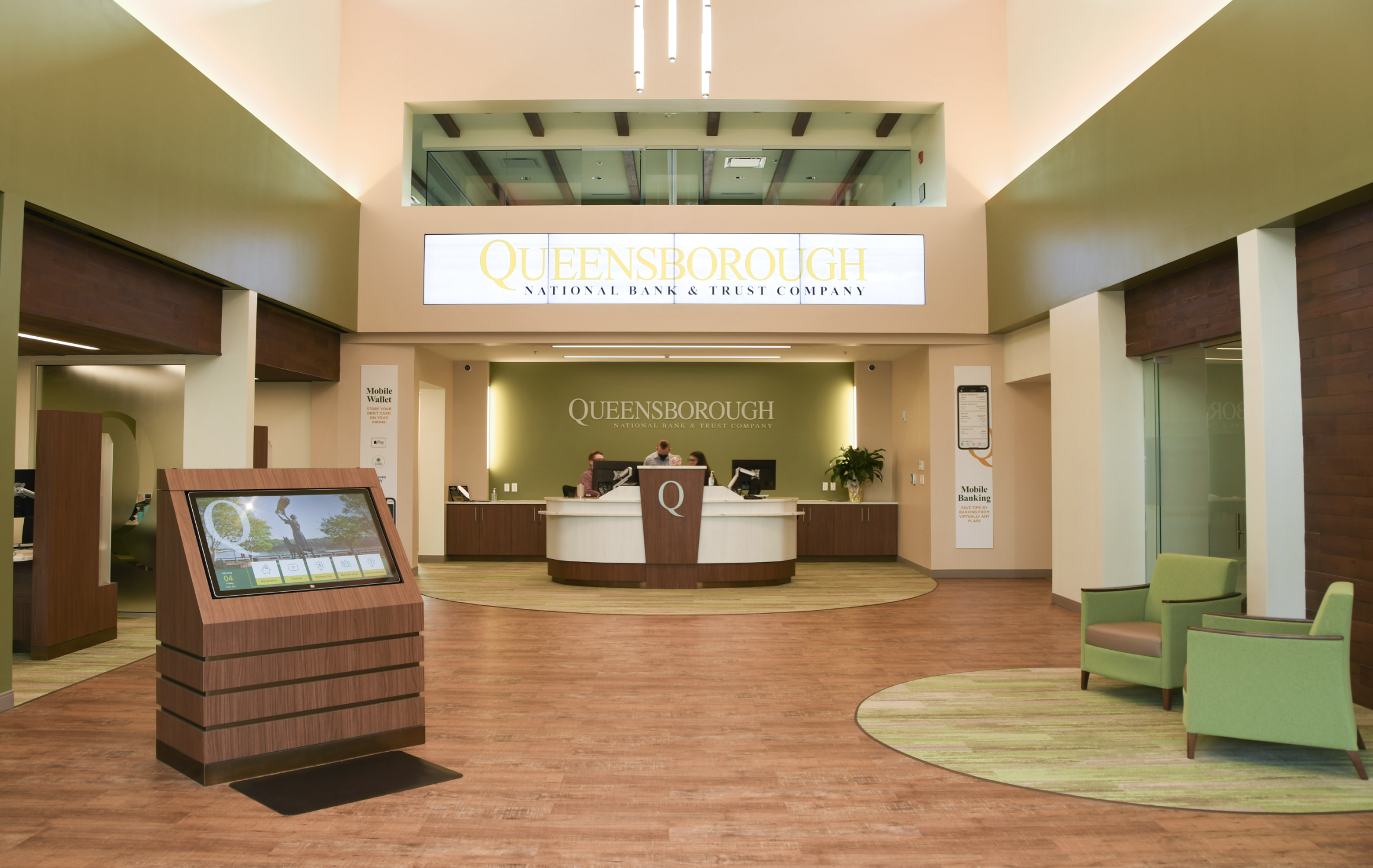 Bank branch interior