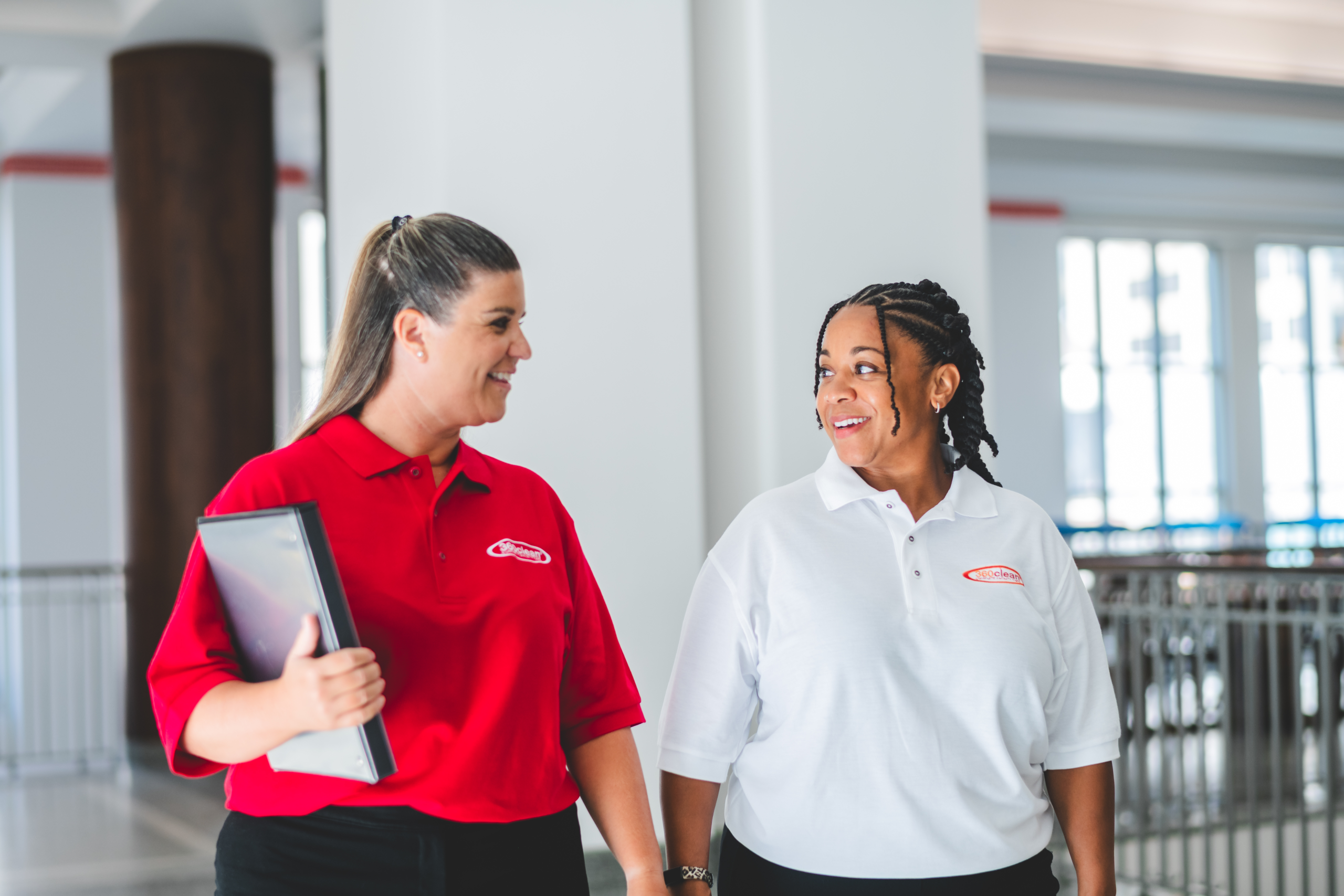 360clean team providing scheduled janitorial service